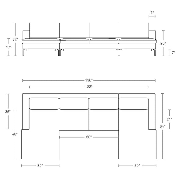 New Standard U-Shaped Sectional Sofa