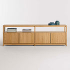 Open Plan Long and Low Bookcase with Storage