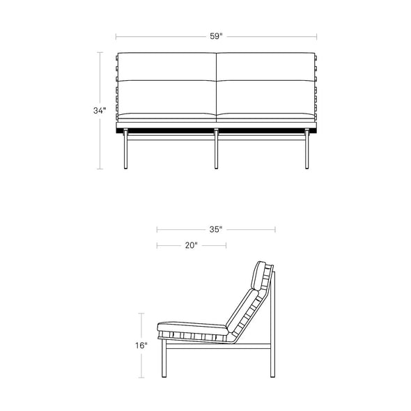 Perch Outdoor 2 Seat Sofa