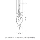Flare 10-Light LED Chandelier