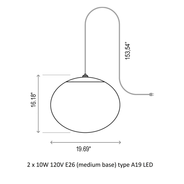 Elipse Outdoor Hanging Pendant Light