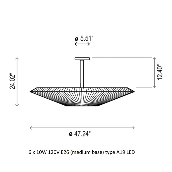 Siam 120 Flush Mount