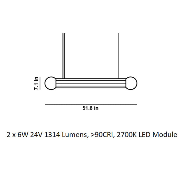 Prisma Horizontal LED Pendant Light