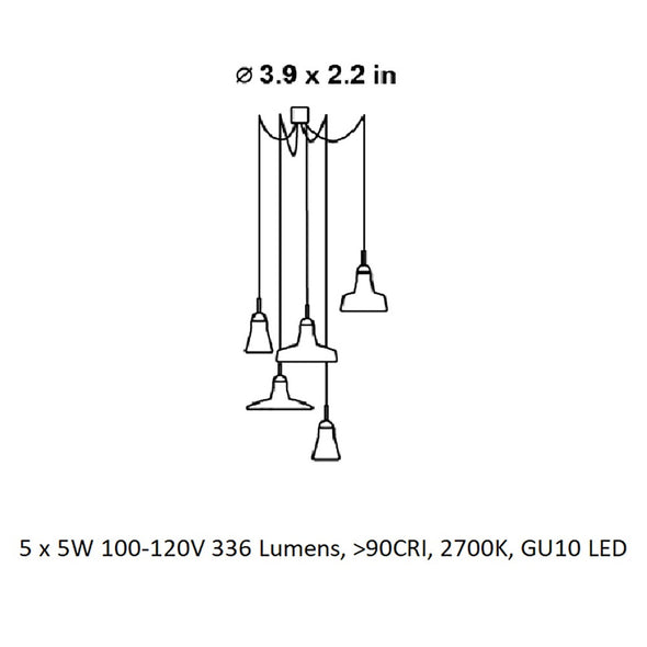 Shadows Multipoint LED Pendant Light