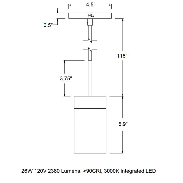 GX25 LED Pendant Light