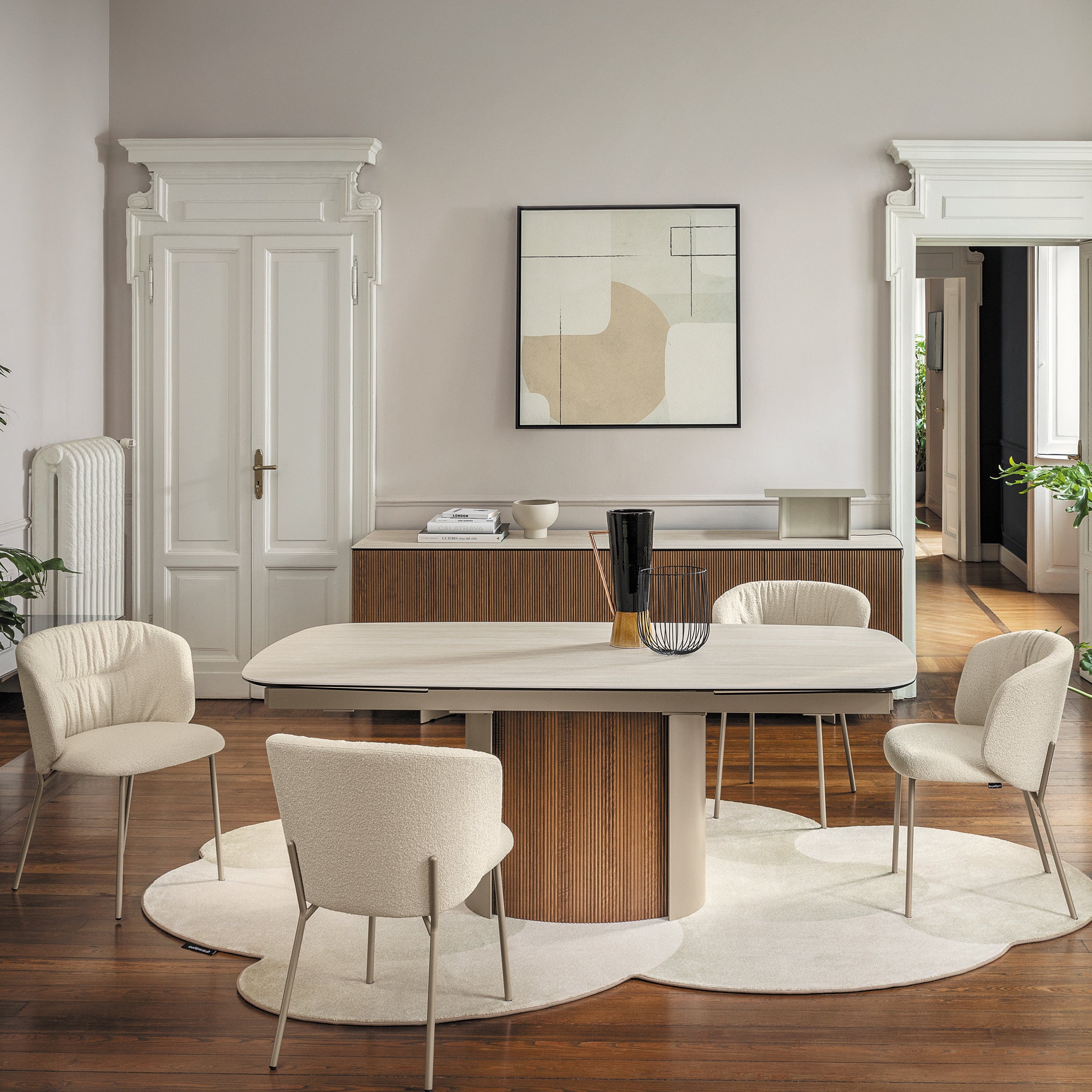 Calligaris Yoroi Curved Extendable Dining Table - 2Modern