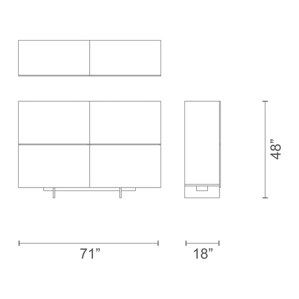 Uni 4 Door Cabinet