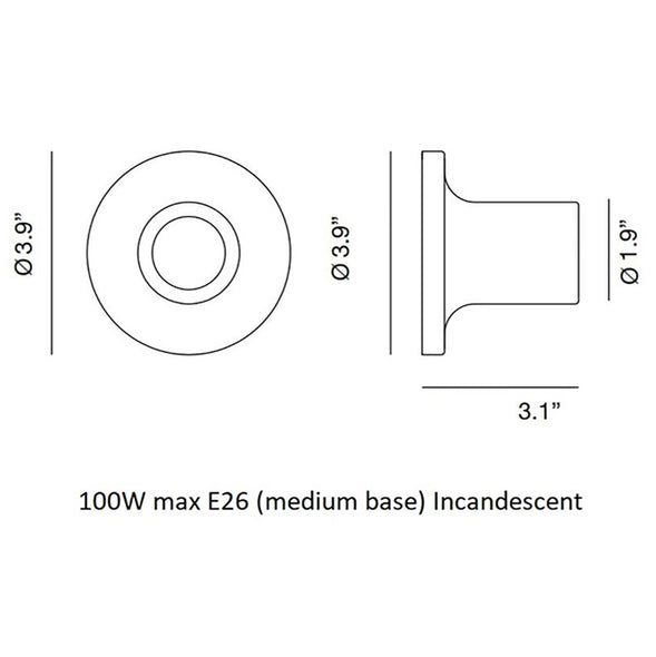 Punt Wall/Ceiling Light
