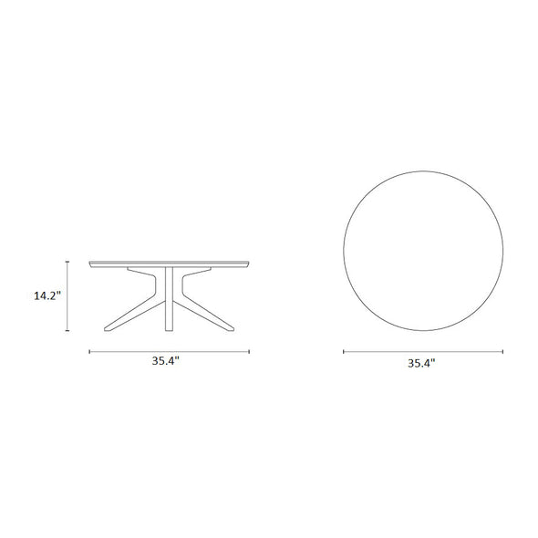 Cross Round Coffee Table