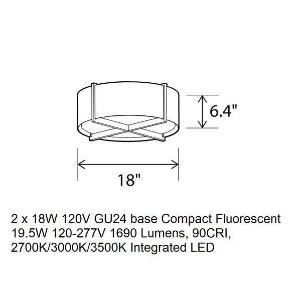 Cerno Plura 18 Flush Mount