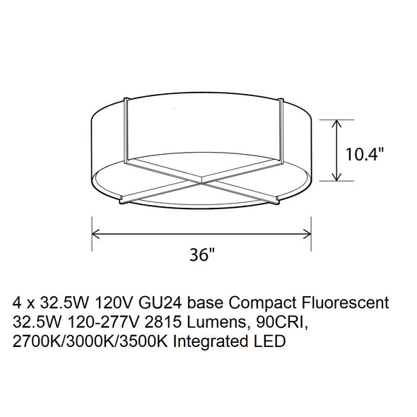 Cerno Plura 36 Flush Mount