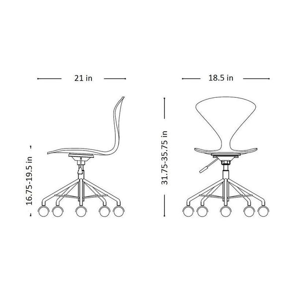 Task Office Chair - Upholstered Seat and Back