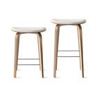 Under Counter Upholstered Wood Stool