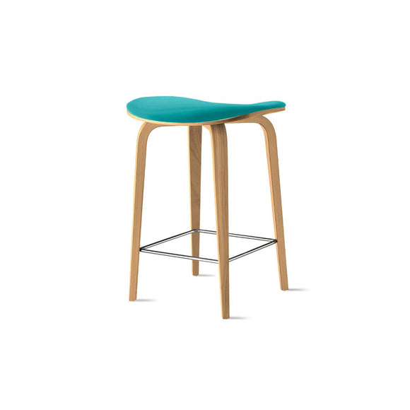 Under Counter Upholstered Wood Stool