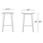 Under Counter Upholstered Wood Stool