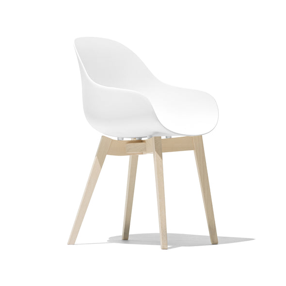 Academy Dining Armchair with Wood Base