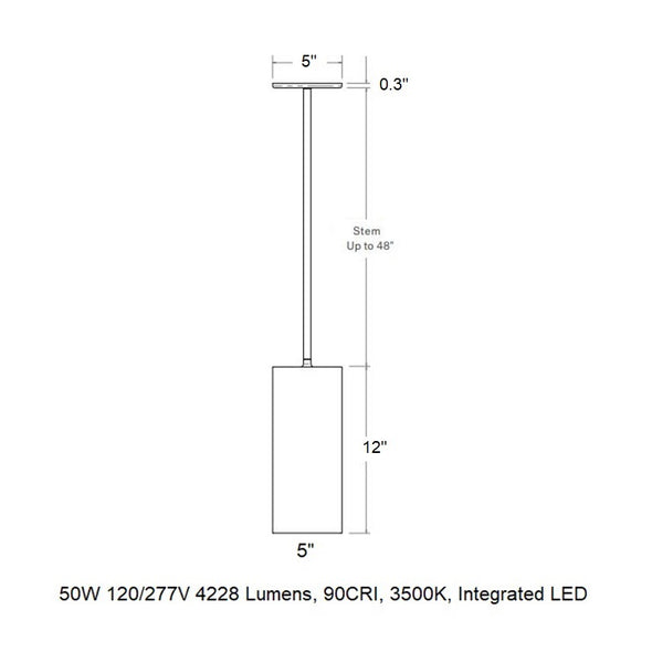 CSL x Hudson Valley Lighting Cylinder LED Pendant Light