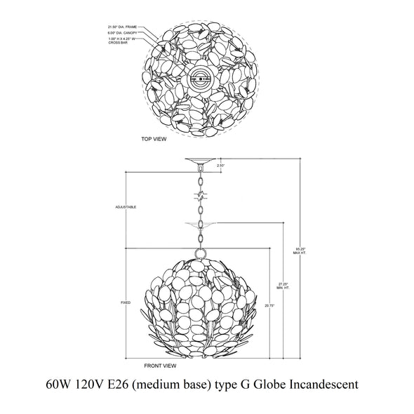 Lunaria Orb Chandelier