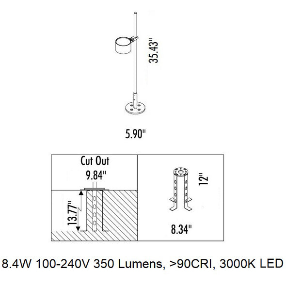 Bubka Outdoor LED Bollard Light