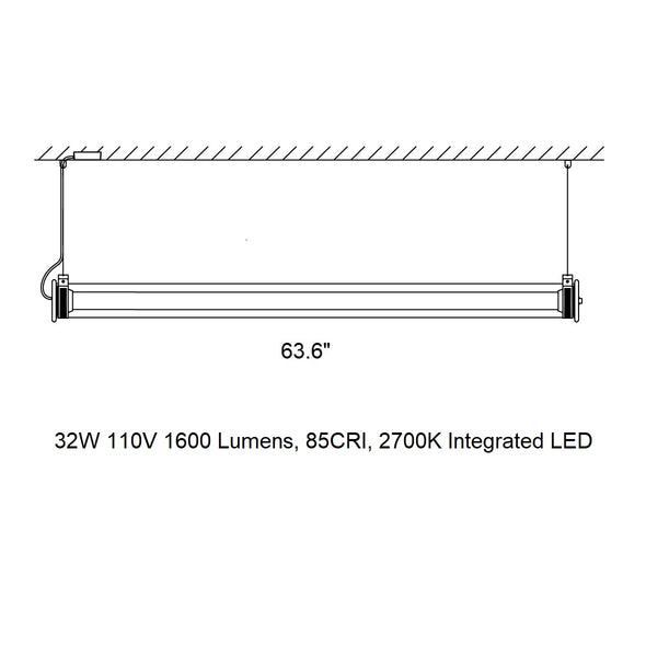 In The Tube 360 Horizontal Outdoor Pendant Light