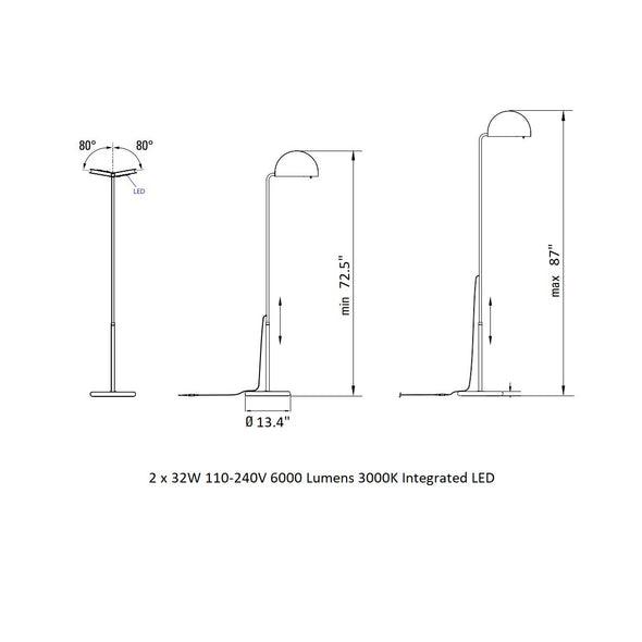 Mezzaluna Floor Lamp