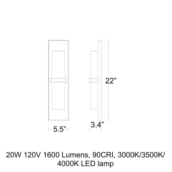 Bandeau Outdoor LED Wall Sconce