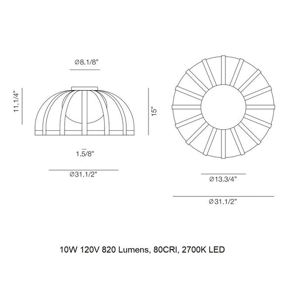 Bols Outdoor Flush Mount