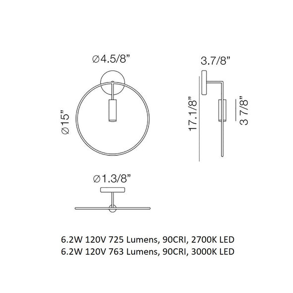 Volta LED Wall/Ceiling Light