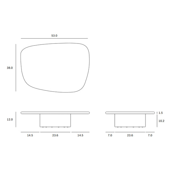 Elements Pebble Shape Coffee Table