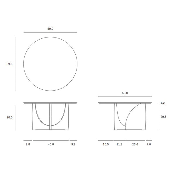 Geometric Round Dining Table