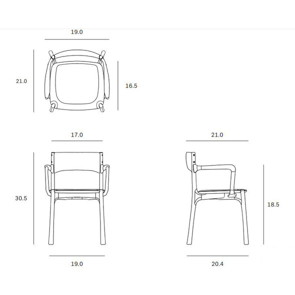 PI Dining Chair with Armrest