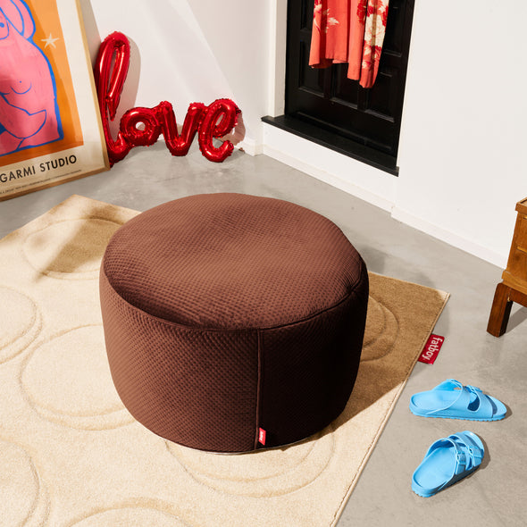 Point Recycled Royal Velvet Pouf