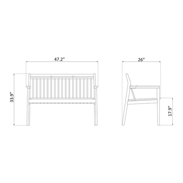 M12 Sammen Outdoor Bench