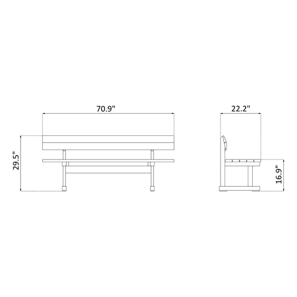 M16 Ermelunden Outdoor Bench