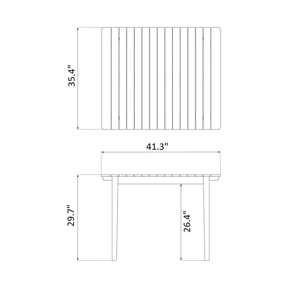 M3 Sammen Outdoor Extendable Dining Table