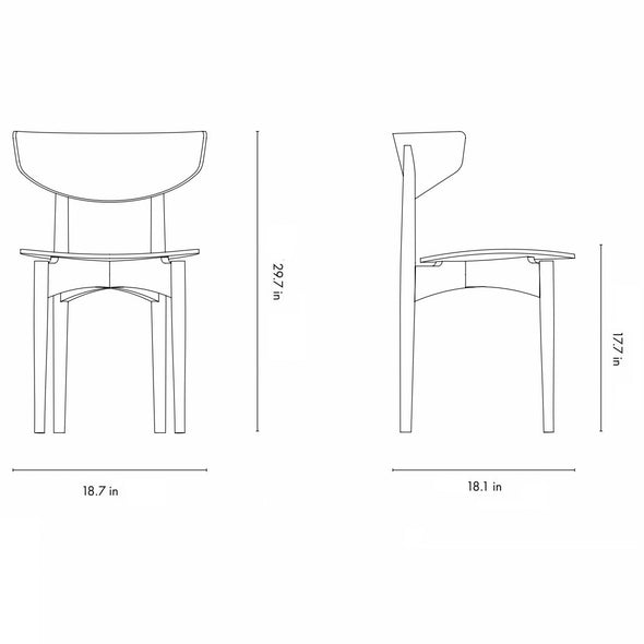 Herman Dining Chair with Wood Base