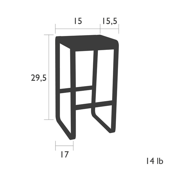 Bellevie Bar Stool without Backrest