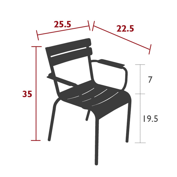 Luxembourg STEEL Armchair (Set of 2)
