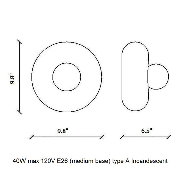 Deco Bumbum Wall/Ceiling Light
