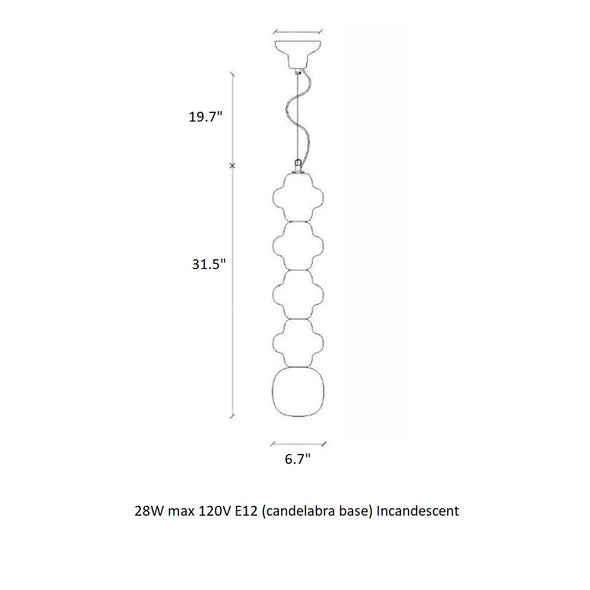 Deco Copacabana 4-Element Pendant Light