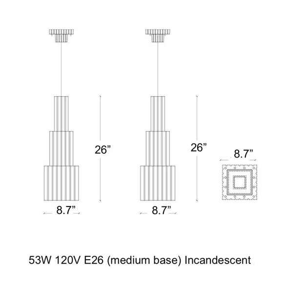 Deco Metra Pendant Light
