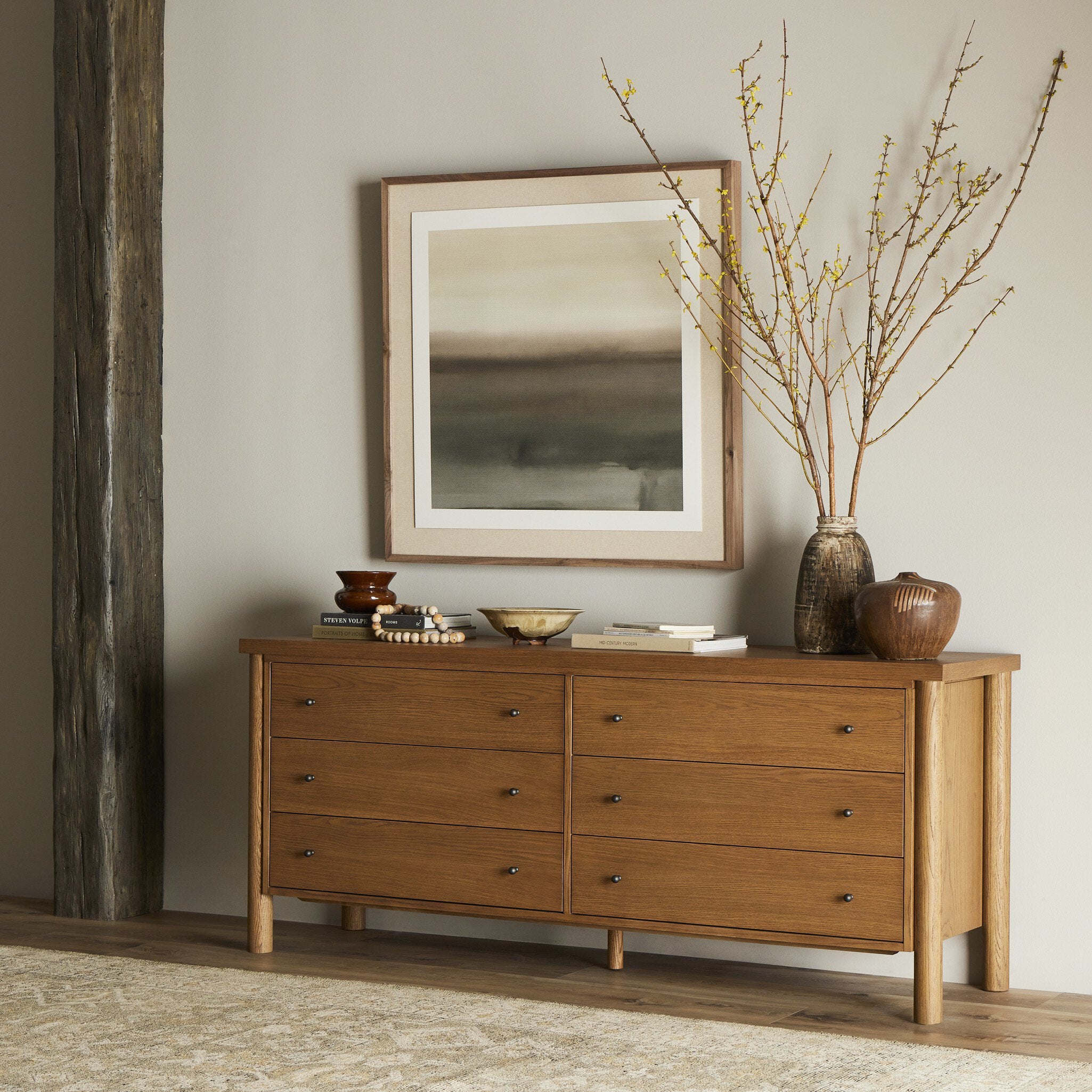 solid wood 6 drawer dresser Roark 6