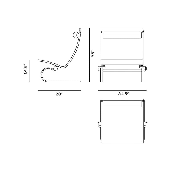 PK20 Leather Lounge Chair