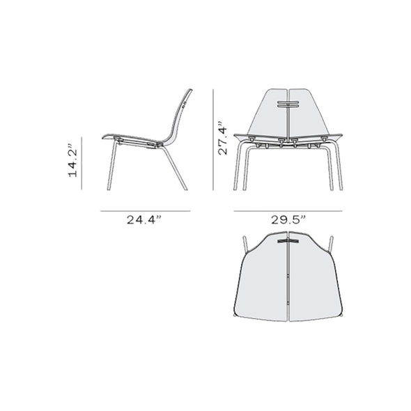 PK23 Front Upholstered Lounge Chair