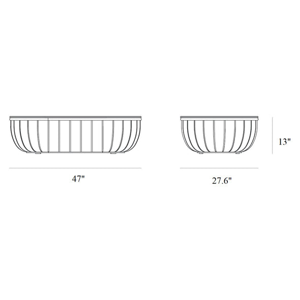 Arena Outdoor Oval Coffee Table