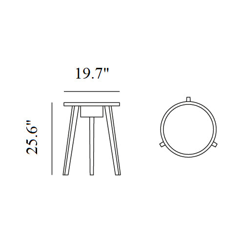 Gray 45 Side Table
