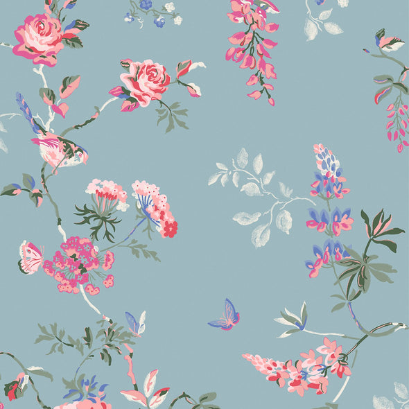 Birds and Roses Wallpaper Sample Swatch