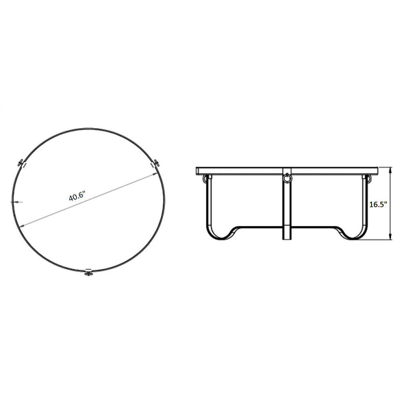 Adnet Circular Coffee Table