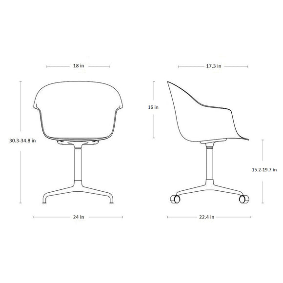 Bat Swivel Conference Chair