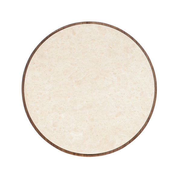 Eleana Wood Round End Table